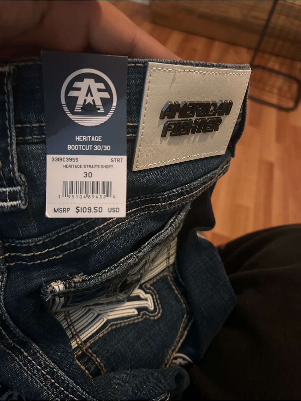 American Fighter Heritage Bootcut Jeans in Dark Blue Denim